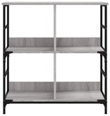 VidaXL Boekenrek 78,5x33x82 cm bewerkt hout grijs sonoma eikenkleur