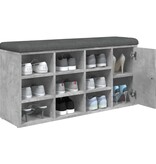 VidaXL Schoenenbank 102x32x50 cm bewerkt hout betongrijs