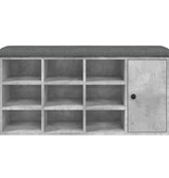 VidaXL Schoenenbank 102x32x50 cm bewerkt hout betongrijs