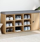 VidaXL Schoenenbank 102x32x50 cm bewerkt hout sonoma eikenkleurig