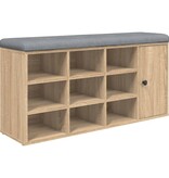 VidaXL Schoenenbank 102x32x50 cm bewerkt hout sonoma eikenkleurig