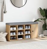 VidaXL Schoenenbank 102x32x50 cm bewerkt hout sonoma eikenkleurig
