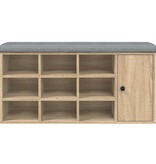 VidaXL Schoenenbank 102x32x50 cm bewerkt hout sonoma eikenkleurig