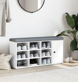 VidaXL Schoenenbank 102x32x50 cm bewerkt hout wit