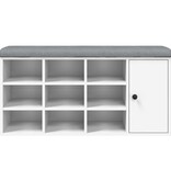 VidaXL Schoenenbank 102x32x50 cm bewerkt hout wit