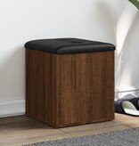 VidaXL Opbergbankje 42x42x45 cm bewerkt hout bruin eikenkleur