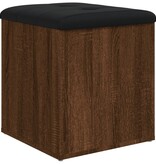 VidaXL Opbergbankje 42x42x45 cm bewerkt hout bruin eikenkleur