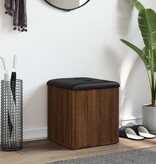 VidaXL Opbergbankje 42x42x45 cm bewerkt hout bruin eikenkleur