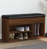 VidaXL Schoenenbank 82x32x45,5 cm bewerkt hout bruin eikenkleur