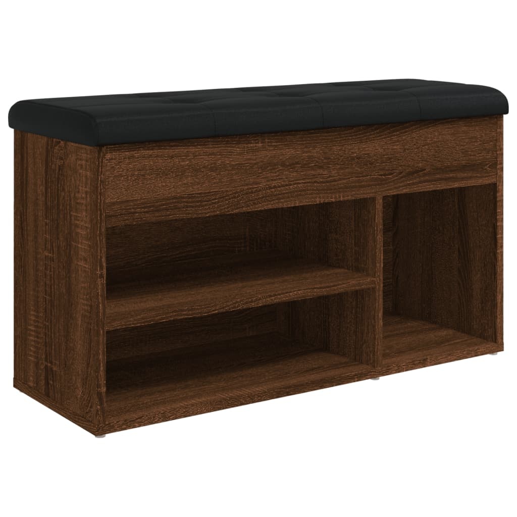 VidaXL Schoenenbank 82x32x45,5 cm bewerkt hout bruin eikenkleur