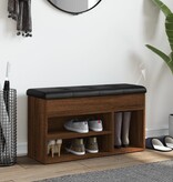 VidaXL Schoenenbank 82x32x45,5 cm bewerkt hout bruin eikenkleur