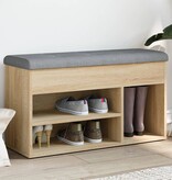 VidaXL Schoenenbank 82x32x45,5 cm bewerkt hout sonoma eikenkleurig