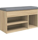VidaXL Schoenenbank 82x32x45,5 cm bewerkt hout sonoma eikenkleurig