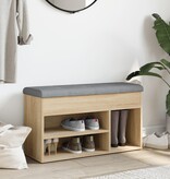VidaXL Schoenenbank 82x32x45,5 cm bewerkt hout sonoma eikenkleurig
