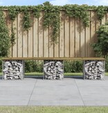 VidaXL Tuinbank schanskorfontwerp 203x31x42 cm geïmpregneerd hout