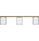 VidaXL Tuinbank schanskorfontwerp 203x31x42 cm geïmpregneerd hout