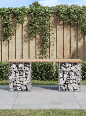 VidaXL Tuinbank Schanskorfontwerp 103x31x42 cm massief grenenhout