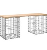 VidaXL Tuinbank Schanskorfontwerp 103x31x42 cm massief grenenhout