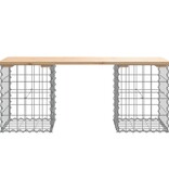 VidaXL Tuinbank Schanskorfontwerp 103x31x42 cm massief grenenhout