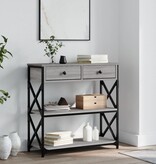 VidaXL Wandtafel 75x28x75 cm bewerkt hout grijs sonoma eikenkleurig