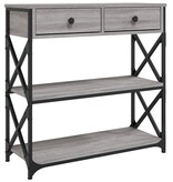 VidaXL Wandtafel 75x28x75 cm bewerkt hout grijs sonoma eikenkleurig