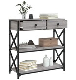 VidaXL Wandtafel 75x28x75 cm bewerkt hout grijs sonoma eikenkleurig