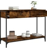 VidaXL Wandtafel 100x34,5x75 cm bewerkt hout gerookt eikenkleurig