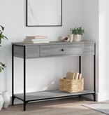 VidaXL Wandtafel 100x34,5x75 cm bewerkt hout grijs sonoma eikenkleurig