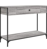 VidaXL Wandtafel 100x34,5x75 cm bewerkt hout grijs sonoma eikenkleurig