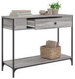 VidaXL Wandtafel 100x34,5x75 cm bewerkt hout grijs sonoma eikenkleurig