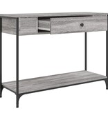 VidaXL Wandtafel 100x34,5x75 cm bewerkt hout grijs sonoma eikenkleurig