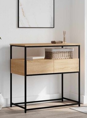 VidaXL Wandtafel 75x40x75 cm bewerkt hout sonoma eikenkleurig