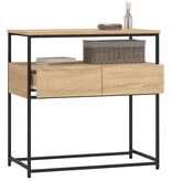 VidaXL Wandtafel 75x40x75 cm bewerkt hout sonoma eikenkleurig