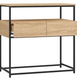 VidaXL Wandtafel 75x40x75 cm bewerkt hout sonoma eikenkleurig