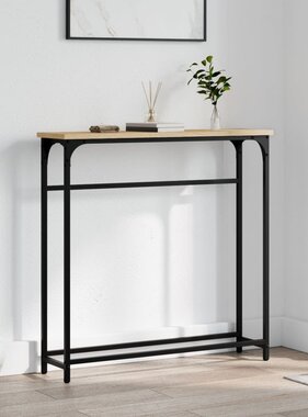 VidaXL Wandtafel 75x19,5x75 cm bewerkt hout sonoma eikenkleurig