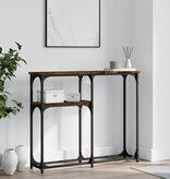 VidaXL Wandtafel 90x22,5x75 cm bewerkt hout gerookt eikenkleurig