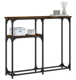 VidaXL Wandtafel 90x22,5x75 cm bewerkt hout gerookt eikenkleurig