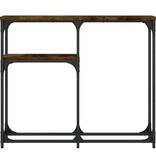 VidaXL Wandtafel 90x22,5x75 cm bewerkt hout gerookt eikenkleurig