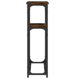 VidaXL Wandtafel 90x22,5x75 cm bewerkt hout gerookt eikenkleurig