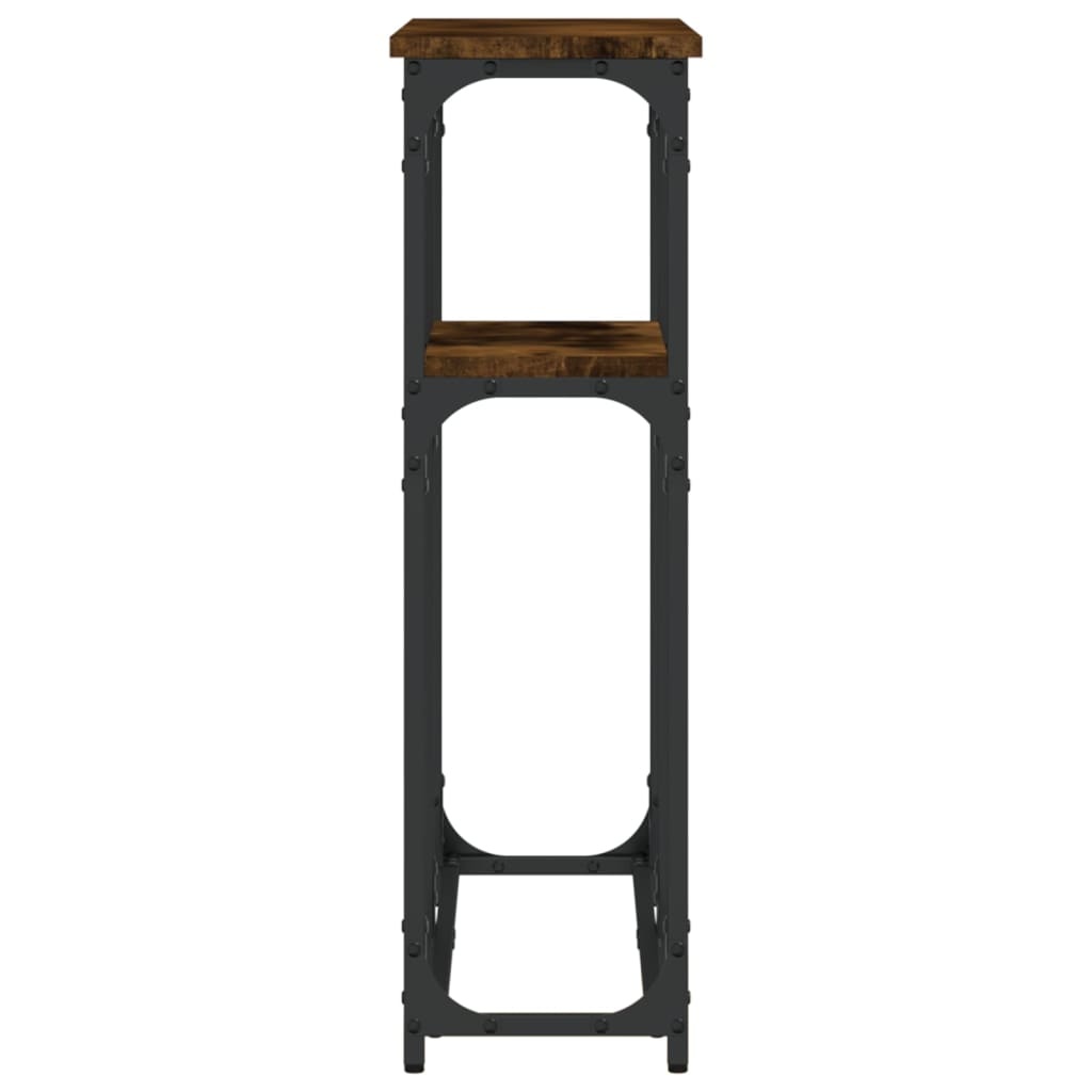 VidaXL Wandtafel 90x22,5x75 cm bewerkt hout gerookt eikenkleurig