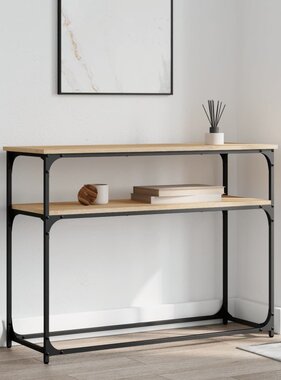 VidaXL Wandtafel 100x35,5x75 cm bewerkt hout sonoma eikenkleurig