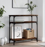 VidaXL Wandtafel 75x29x75 cm bewerkt hout gerookt eikenkleurig