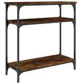 VidaXL Wandtafel 75x29x75 cm bewerkt hout gerookt eikenkleurig