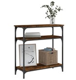 VidaXL Wandtafel 75x29x75 cm bewerkt hout gerookt eikenkleurig