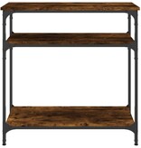 VidaXL Wandtafel 75x29x75 cm bewerkt hout gerookt eikenkleurig