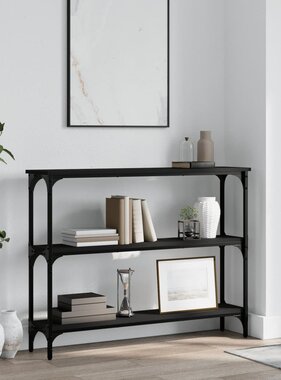 VidaXL Wandtafel 100x22,5x75 cm bewerkt hout zwart