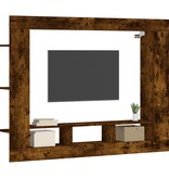 VidaXL Tv-meubel 152x22x113 cm bewerkt hout gerookt eikenkleurig
