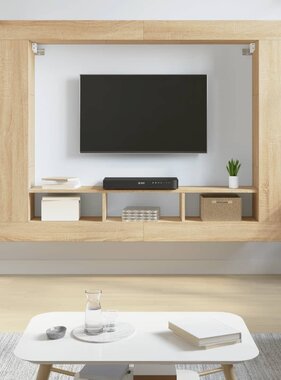 VidaXL Tv-meubel 152x22x113 cm bewerkt hout sonoma eikenkleurig