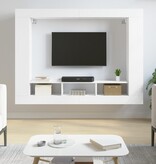 VidaXL Tv-meubel 152x22x113 cm bewerkt hout wit