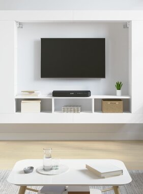 VidaXL Tv-meubel 152x22x113 cm bewerkt hout wit